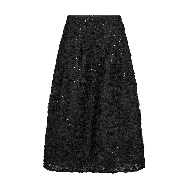 Mos Mosh, Reya Sequins Skirt, Black-Mos Mosh-Minlillebutik.dk
