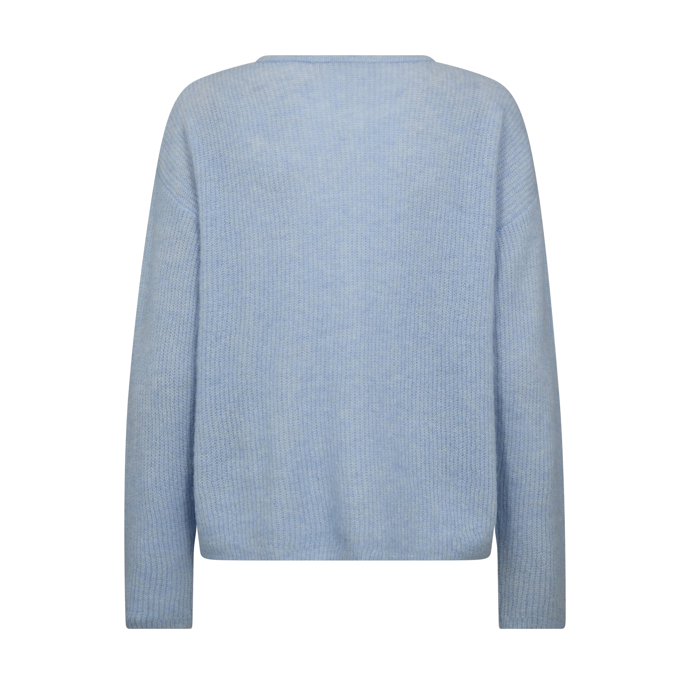 Mos Mosh, MMAlmine Knit Cardigan, Cashmere Blue-Mos Mosh-Minlillebutik.dk