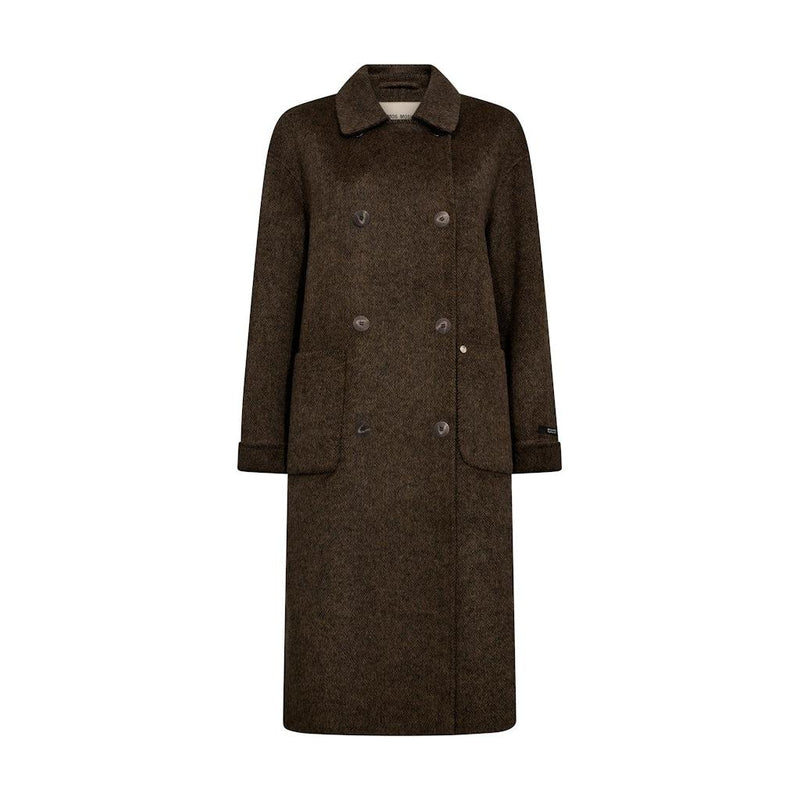 Mos Mosh, Lucca Barkley Wool Coat, Slate Black-Mos Mosh-Minlillebutik.dk