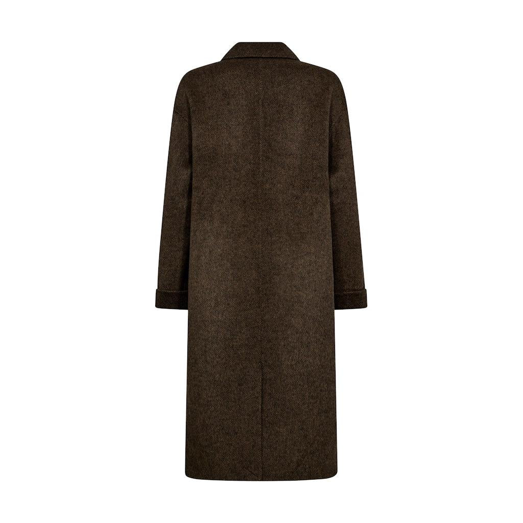Mos Mosh, Lucca Barkley Wool Coat, Slate Black-Mos Mosh-Minlillebutik.dk