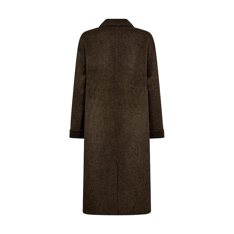Mos Mosh, Lucca Barkley Wool Coat, Slate Black-Mos Mosh-Minlillebutik.dk