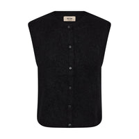 Mos Mosh, Almine Thora Knit Vest, Black-Mos Mosh-Minlillebutik.dk