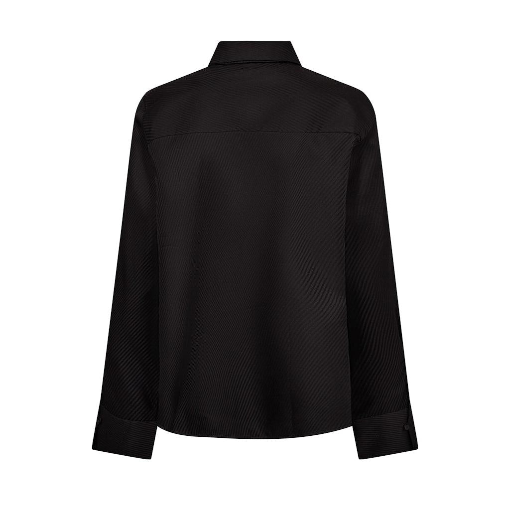 Mos Mosh, Ayen Stripe Shirt, Black-Mos Mosh-Minlillebutik.dk