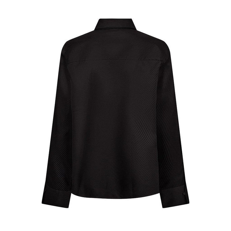 Mos Mosh, Ayen Stripe Shirt, Black-Mos Mosh-Minlillebutik.dk