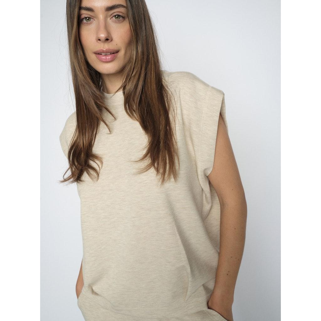Mos Mosh, Namara O-SL Sweatshirt, Sesame-Mos Mosh-Minlillebutik.dk