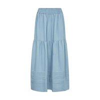 Mos Mosh, MMMarlow Softy Skirt, Light Blue-Mos Mosh-Minlillebutik.dk