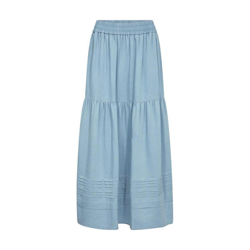 Mos Mosh, MMMarlow Softy Skirt, Light Blue-Mos Mosh-Minlillebutik.dk
