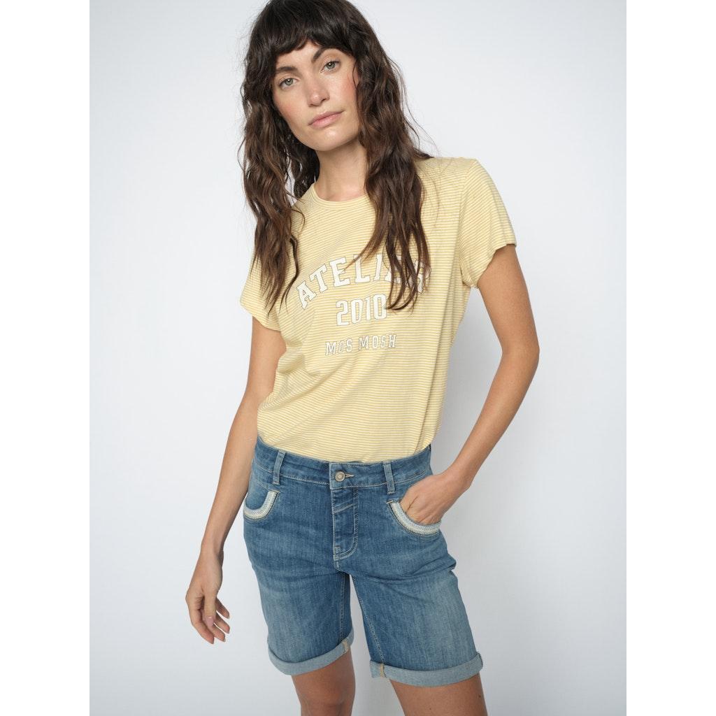 Mos Mosh, Naomi Salute Shorts, Mid blue-Mos Mosh-Minlillebutik.dk