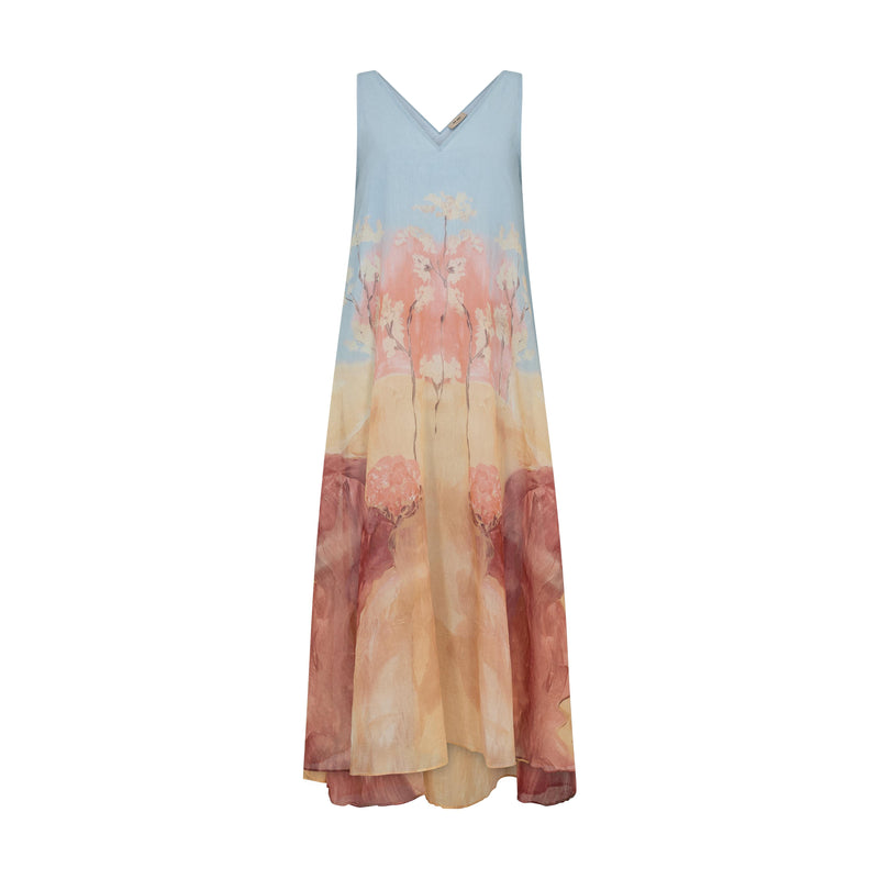 Mos Mosh, MMNylo Landscape Dress, Skyway-Mos Mosh-Minlillebutik.dk