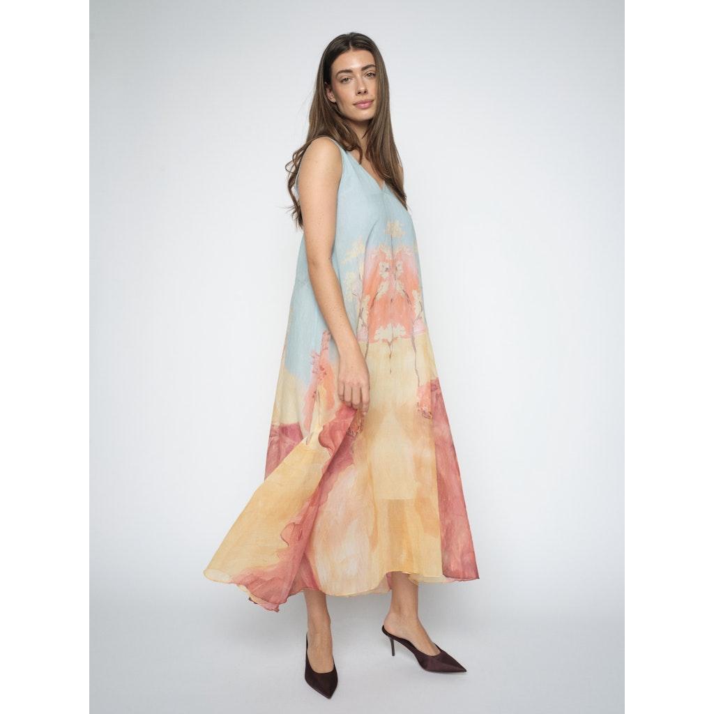 Mos Mosh, MMNylo Landscape Dress, Skyway-Mos Mosh-Minlillebutik.dk