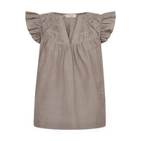 Mos Mosh, MMWoda Izha Blouse, Chocolate Chip-Mos Mosh-Minlillebutik.dk