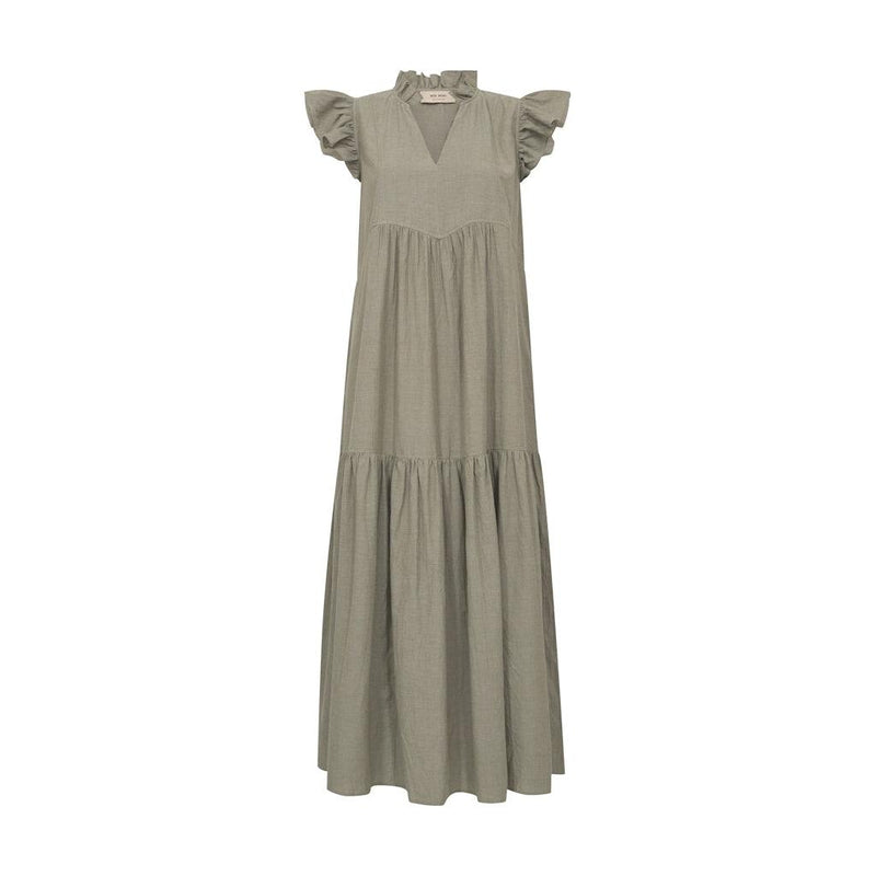 Mos Mosh, MMWaldy Izha Dress, Burnt Olive-Mos Mosh-Minlillebutik.dk