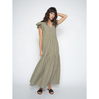 Mos Mosh, MMWaldy Izha Dress, Burnt Olive-Mos Mosh-Minlillebutik.dk