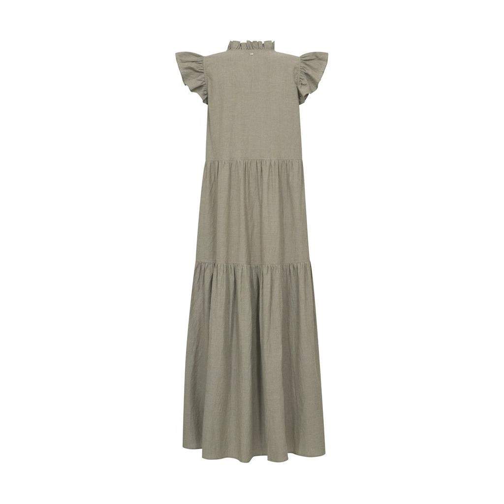Mos Mosh, MMWaldy Izha Dress, Burnt Olive-Mos Mosh-Minlillebutik.dk