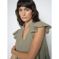 Mos Mosh, MMWaldy Izha Dress, Burnt Olive-Mos Mosh-Minlillebutik.dk