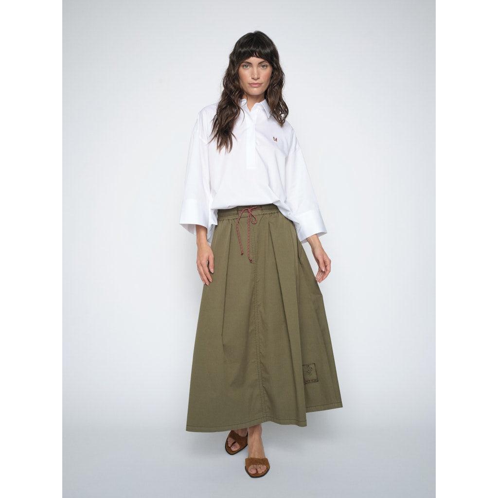 Mos Mosh, Adine Tivo Skirt, Burnt olive-Mos Mosh-Minlillebutik.dk