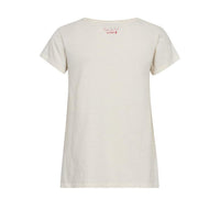 Mos Mosh, Tulli V-SS Basic Tee, Ecru-Mos Mosh-Minlillebutik.dk
