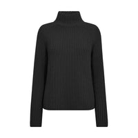 Mos Mosh, Thyra Highneck Knit, Black-Mos Mosh-Minlillebutik.dk