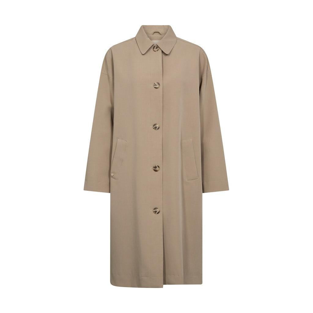 Mos Mosh, Bora Rain Trenchcoat, Savannah Tan-Mos Mosh-Minlillebutik.dk