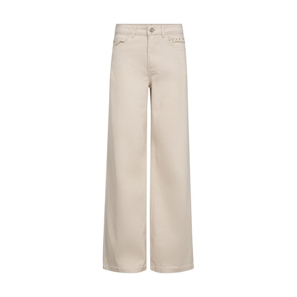 Mos Mosh, Colette Fringe Jeans, Clay, 32'-Mos Mosh-Minlillebutik.dk