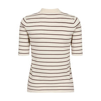 Mos Mosh, Caliz Stripe SS Knit, Coffee Quartz-Mos Mosh-Minlillebutik.dk