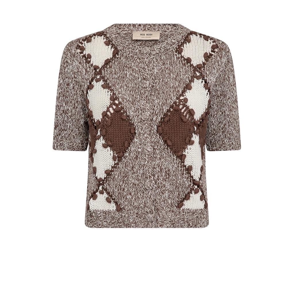 Mos Mosh, Elio SS Knit Cardigan, Coffee Quartz