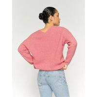 Mos Mosh, Thora V-Neck Knit, Dusty Rose