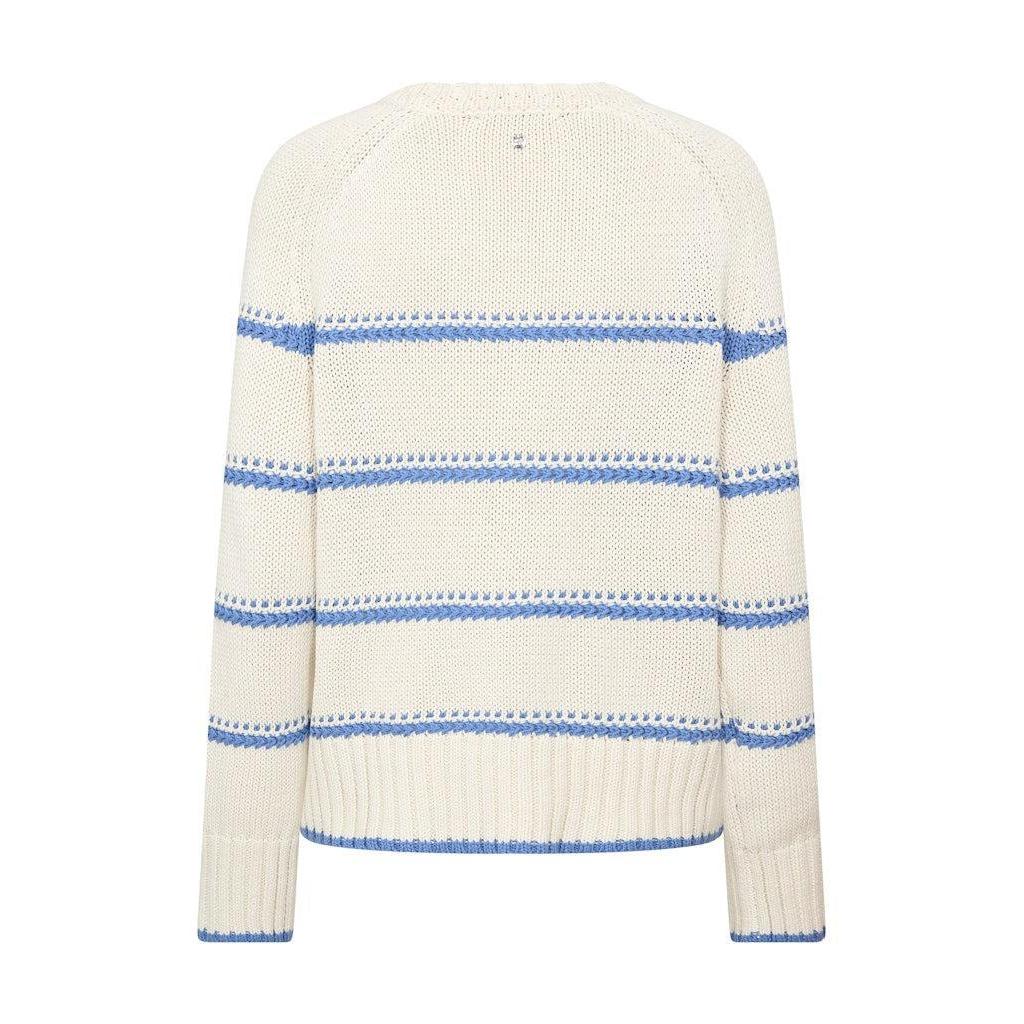 Mos Mosh, Rola Bine Stripe Crewneck Knit, Ultramarine-Mos Mosh-Minlillebutik.dk