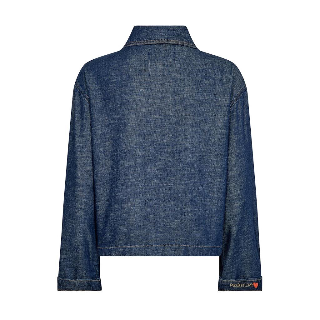 Mos Mosh, Eyla Arge Jacket, Dark Blue-Mos Mosh-Minlillebutik.dk