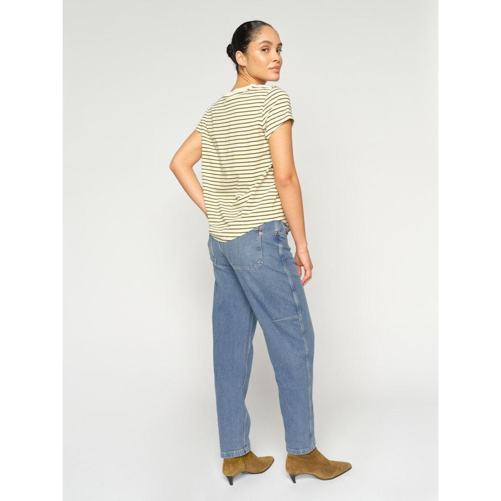 Mos Mosh, Aymen Galleon Jeans, Mid Blue, 30'-Mos Mosh-Minlillebutik.dk