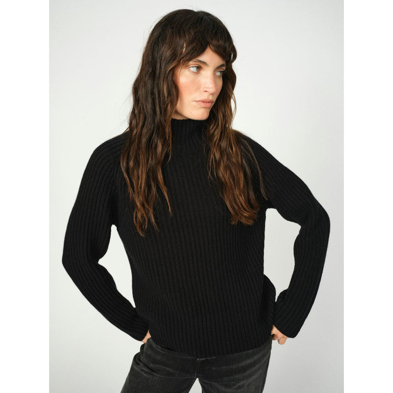 Mos Mosh, Thyra Highneck Knit, Black-Mos Mosh-Minlillebutik.dk