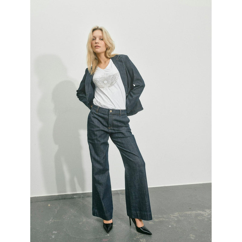 Mos Mosh, Dara Nippon Jeans, Dark Blue-Mos Mosh-Minlillebutik.dk