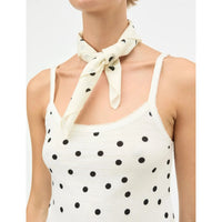 Mads Nørgaard, Soft Cotton Big Dot Scarf, Dot AOP/Black-Mads Nørgaard - Dame-Minlillebutik.dk