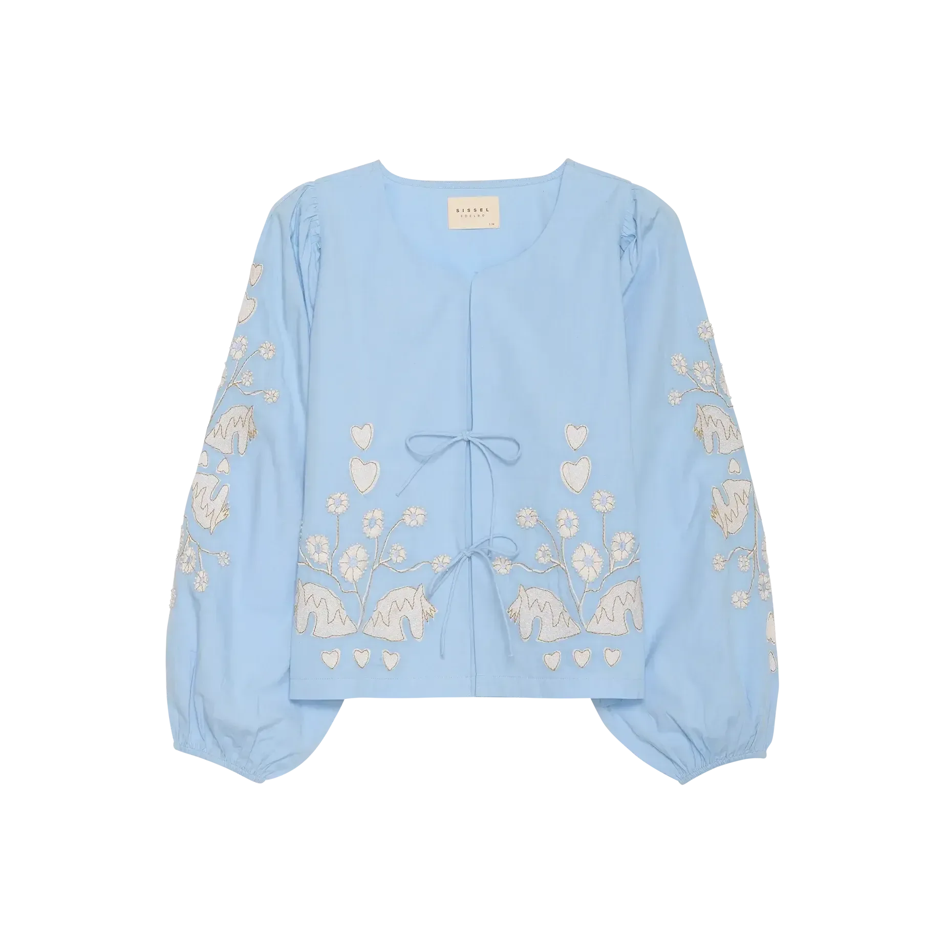 Sissel Edelbo, Maggan Top, Organic Cotton Light Blue-Sissel Edelbo-Minlillebutik.dk
