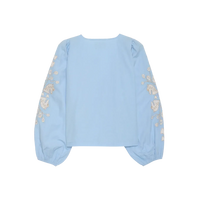 Sissel Edelbo, Maggan Top, Organic Cotton Light Blue-Sissel Edelbo-Minlillebutik.dk