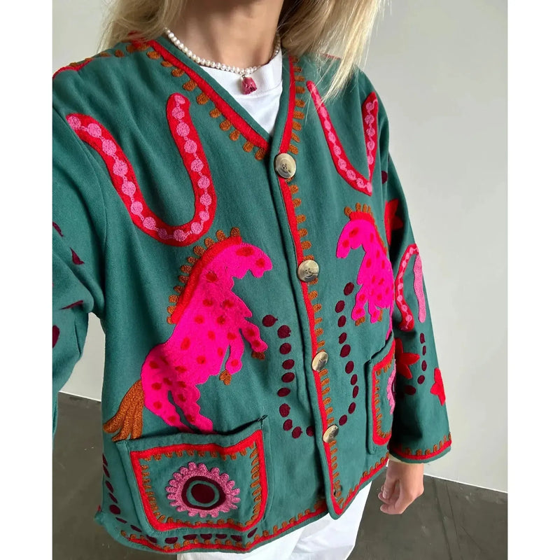 Sissel Edelbo, Maggie Jacket, Green-Sissel Edelbo-Minlillebutik.dk