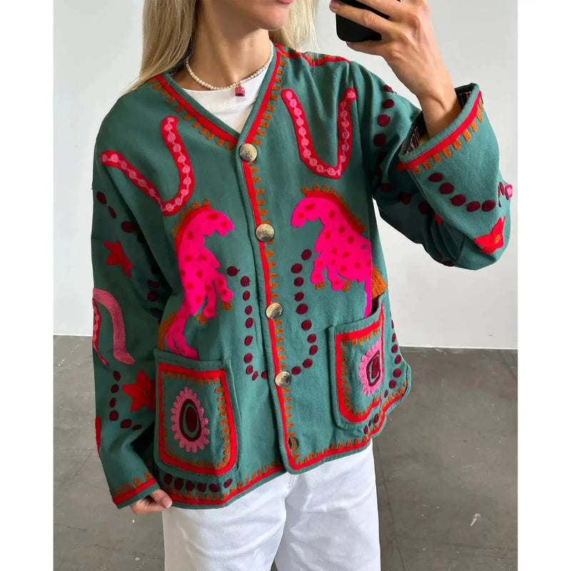 Sissel Edelbo, Maggie Jacket, Green-Sissel Edelbo-Minlillebutik.dk