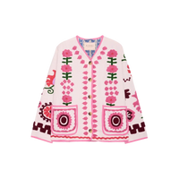 Sissel Edelbo, Maggie Jacket, Suzani Embroidery Flower, Onesize-Sissel Edelbo-Minlillebutik.dk