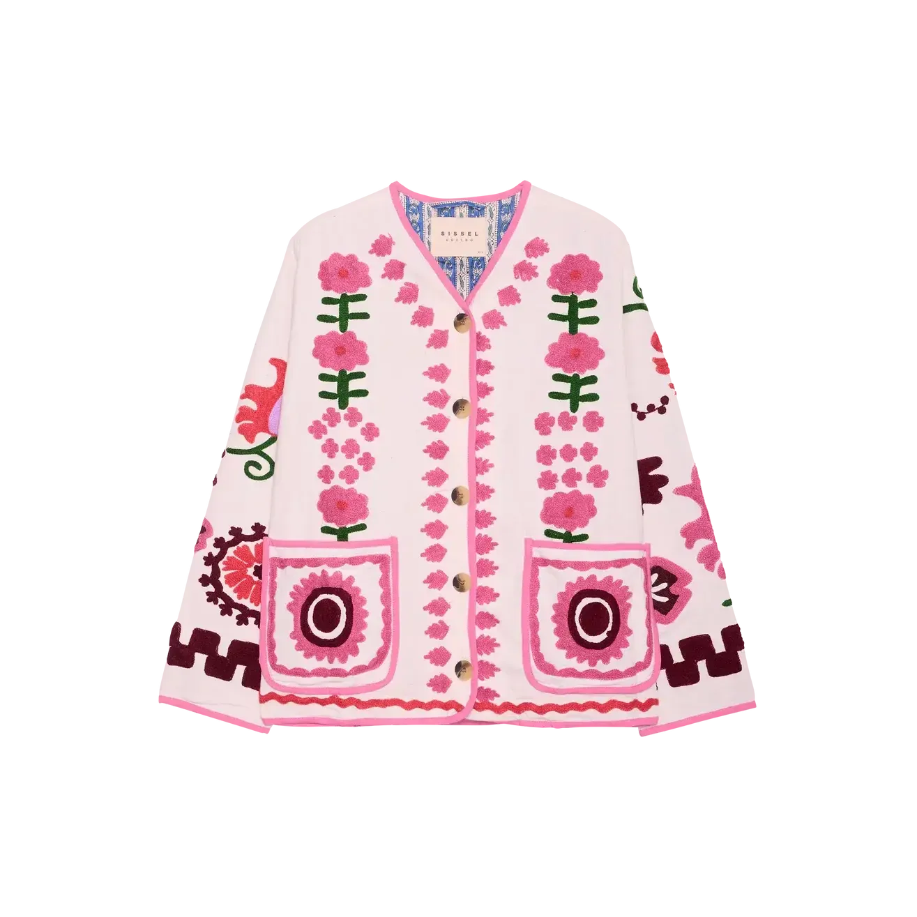 Sissel Edelbo, Maggie Jacket, Suzani Embroidery Flower, Onesize-Sissel Edelbo-Minlillebutik.dk