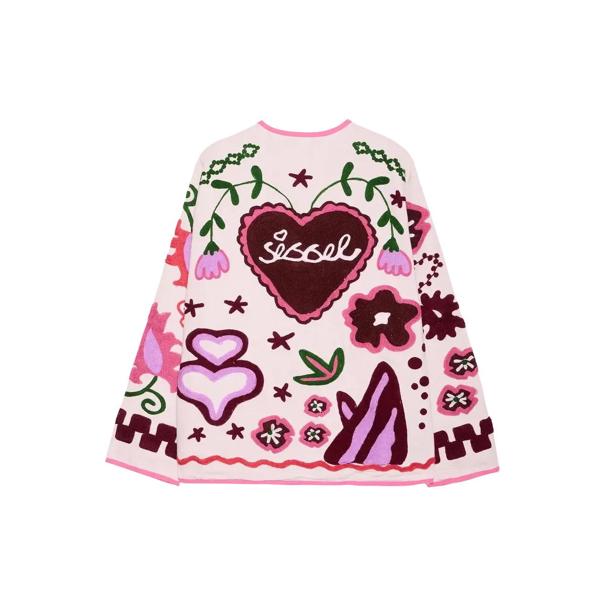 Sissel Edelbo, Maggie Jacket, Suzani Embroidery Flower, Onesize-Sissel Edelbo-Minlillebutik.dk