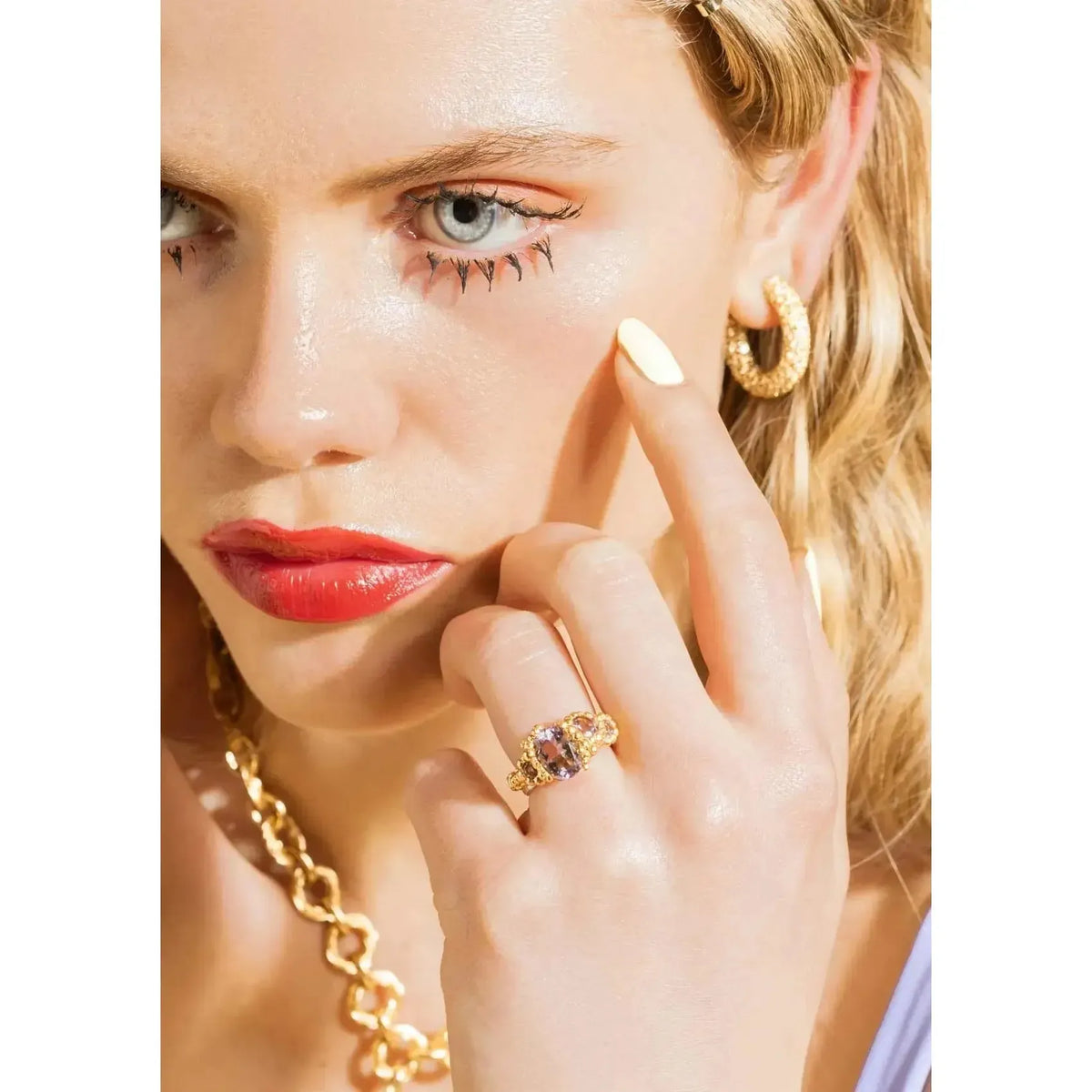 House of Vincent, Moonlit Secret Ring Gilded-House of Vincent-Minlillebutik.dk