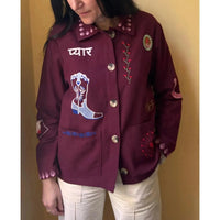 Sissel Edelbo, My Jacket, Burgundy-Sissel Edelbo-Minlillebutik.dk