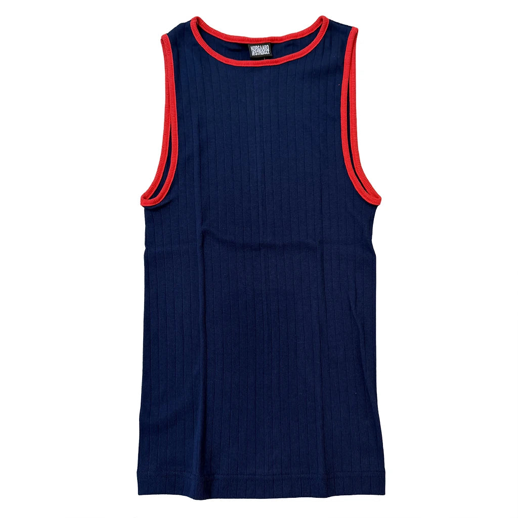 Nørgaard Paa Strøget, Tank Top Kontrast, Marine/Red, One Size