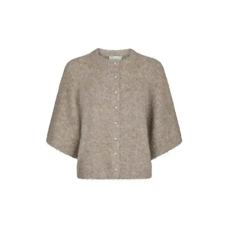 Neo Noir, Amaya Fluffy knit Cardigan, Beige Melange-Neo Noir-Minlillebutik.dk
