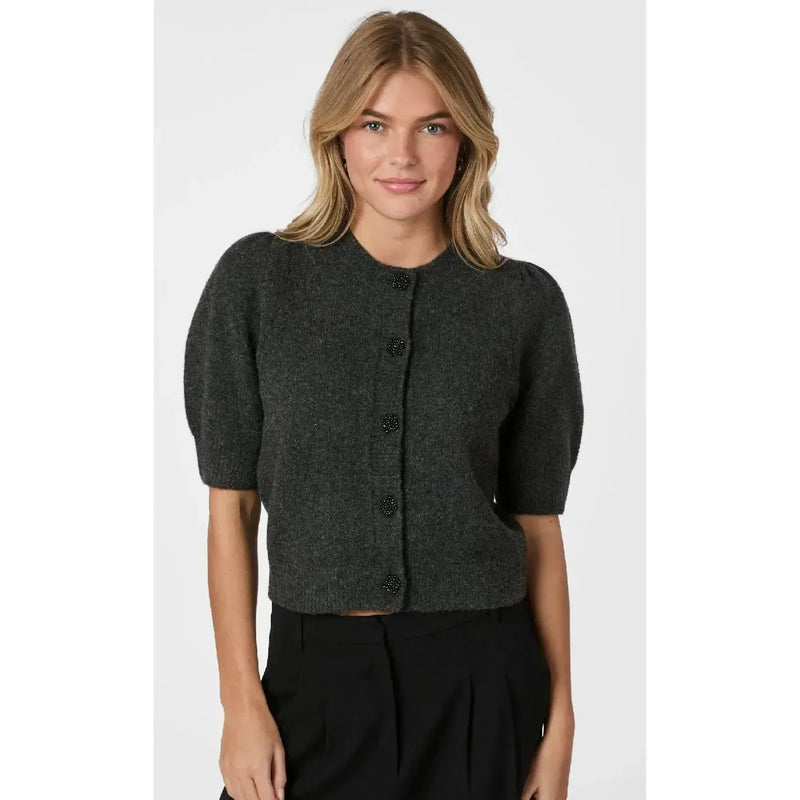 Neo Noir, Trudy Knit Cardigan, Antracit Melange-Neo Noir-Minlillebutik.dk