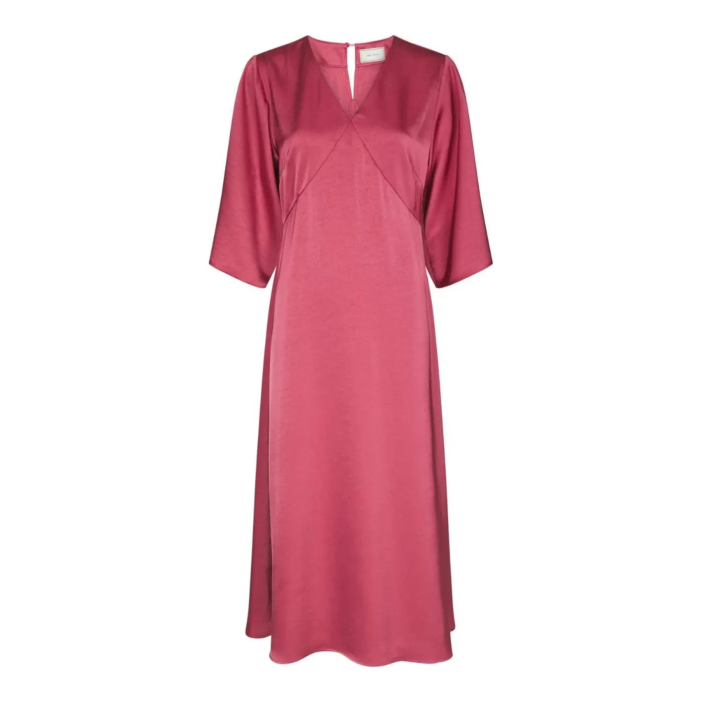 Neo Noir, Remara Heavy Sateen Dress, Cherry Pink