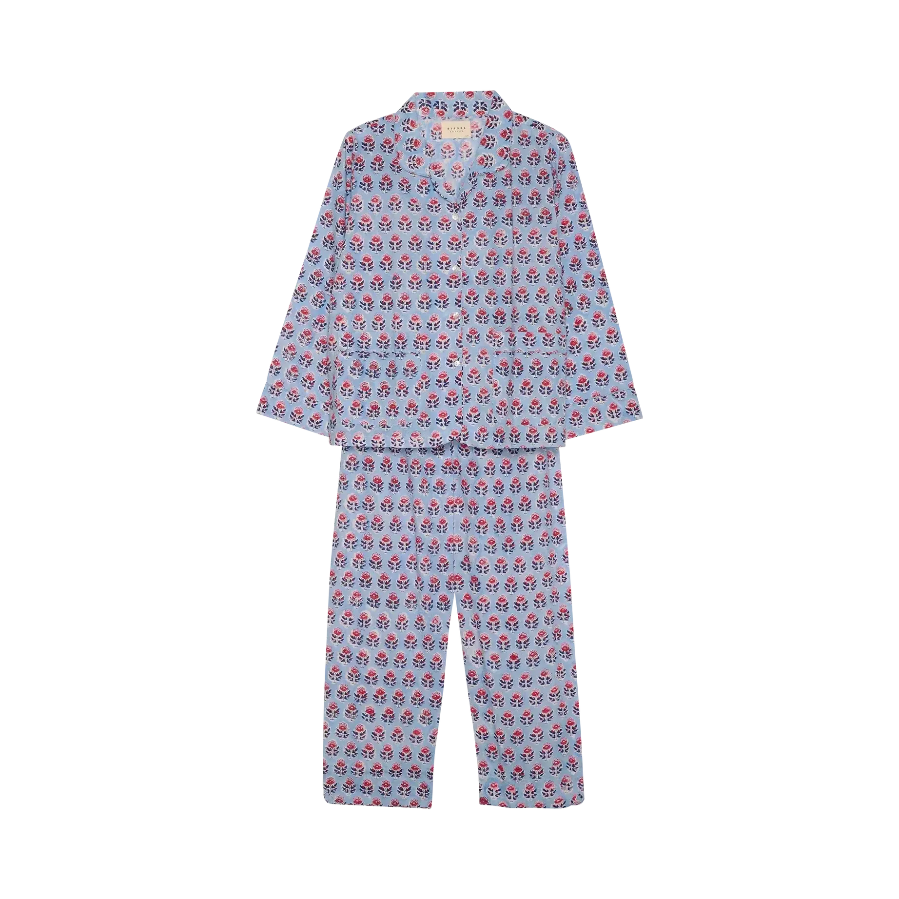 Sissel Edelbo, Nuit Pyjamas Set, Organic Cotton Blue Sky-Sissel Edelbo-Minlillebutik.dk