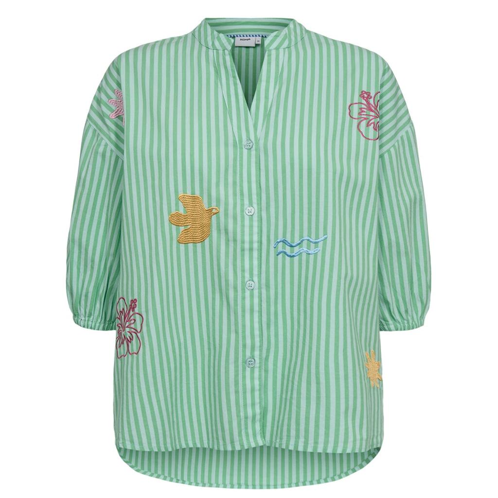 Nümph, Nuseanne Shirt, Absinthe Green-Nümph-Minlillebutik.dk