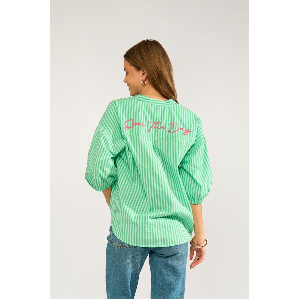 Nümph, Nuseanne Shirt, Absinthe Green-Nümph-Minlillebutik.dk