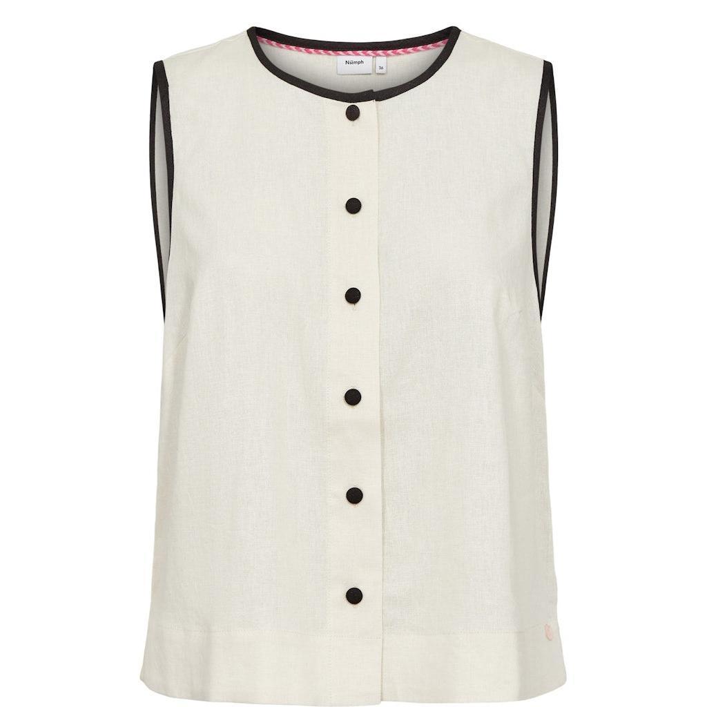 Nümph, Nualani Vest, Whitecap Gray-Nümph-Minlillebutik.dk